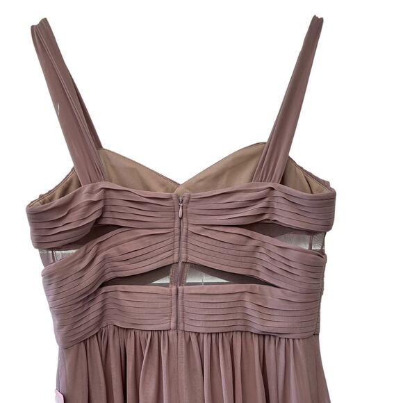 Birdy Grey Elyse Mesh Bridesmaid Dress Women's Large Mauve NWT - Picture 5 of 11
